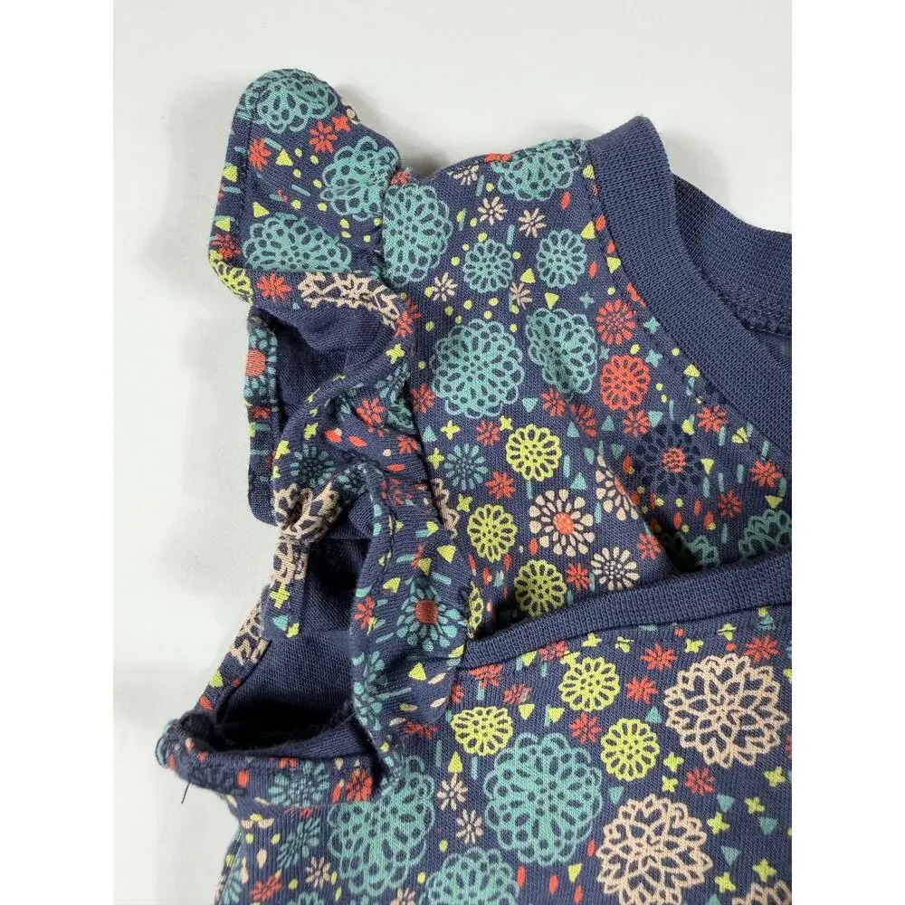 Tea Collection Floral Wrap Dress with Ruffle Sleeves Size 18–24 Months